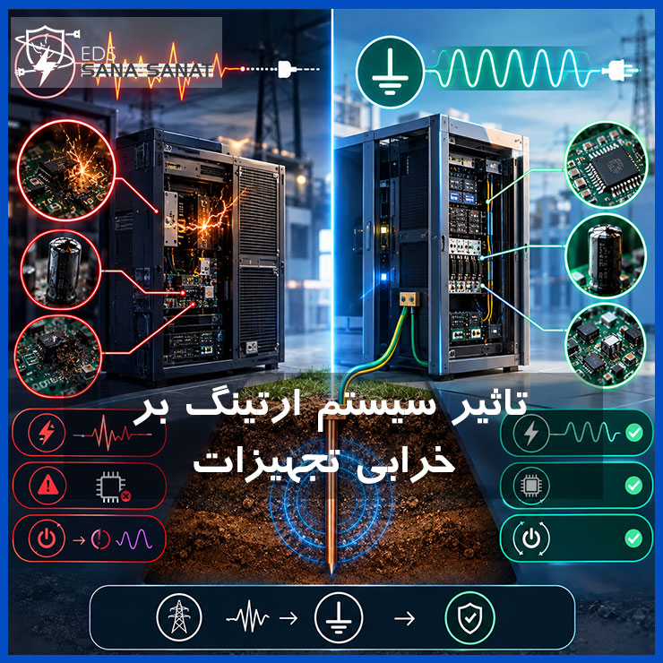 نقش سیستم ارت در کاهش خرابی تجهیزات بر اثر قطعی و وصل مکرر برق 1 نقش سیستم ارت در کاهش خرابی تجهیزات