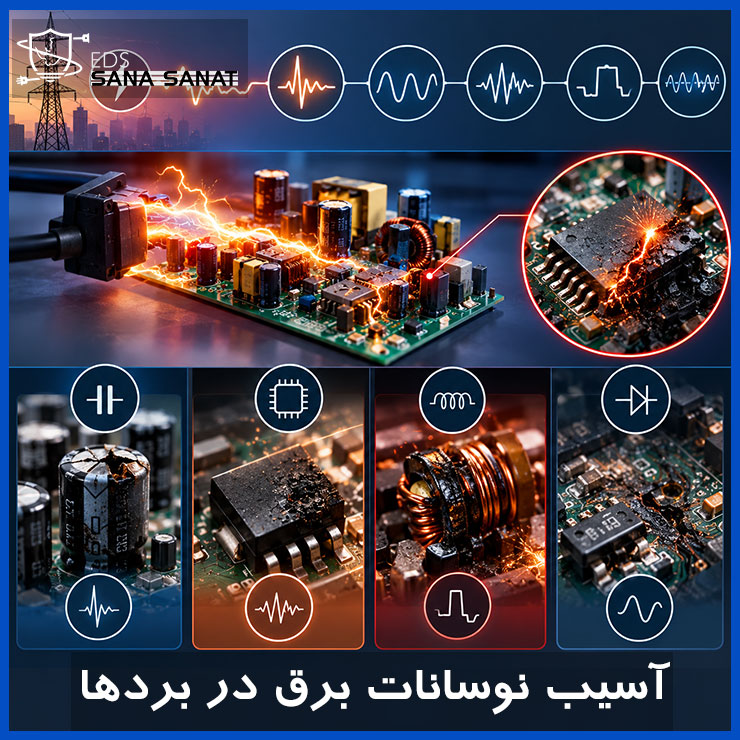 چگونه نوسانات برق به بردهای الکترونیکی آسیب میرساند؟ علل و پیشگیری 1 چگونه نوسانات برق به بردهای الکترونیکی آسیب میرساند؟ علل و پیشگیری